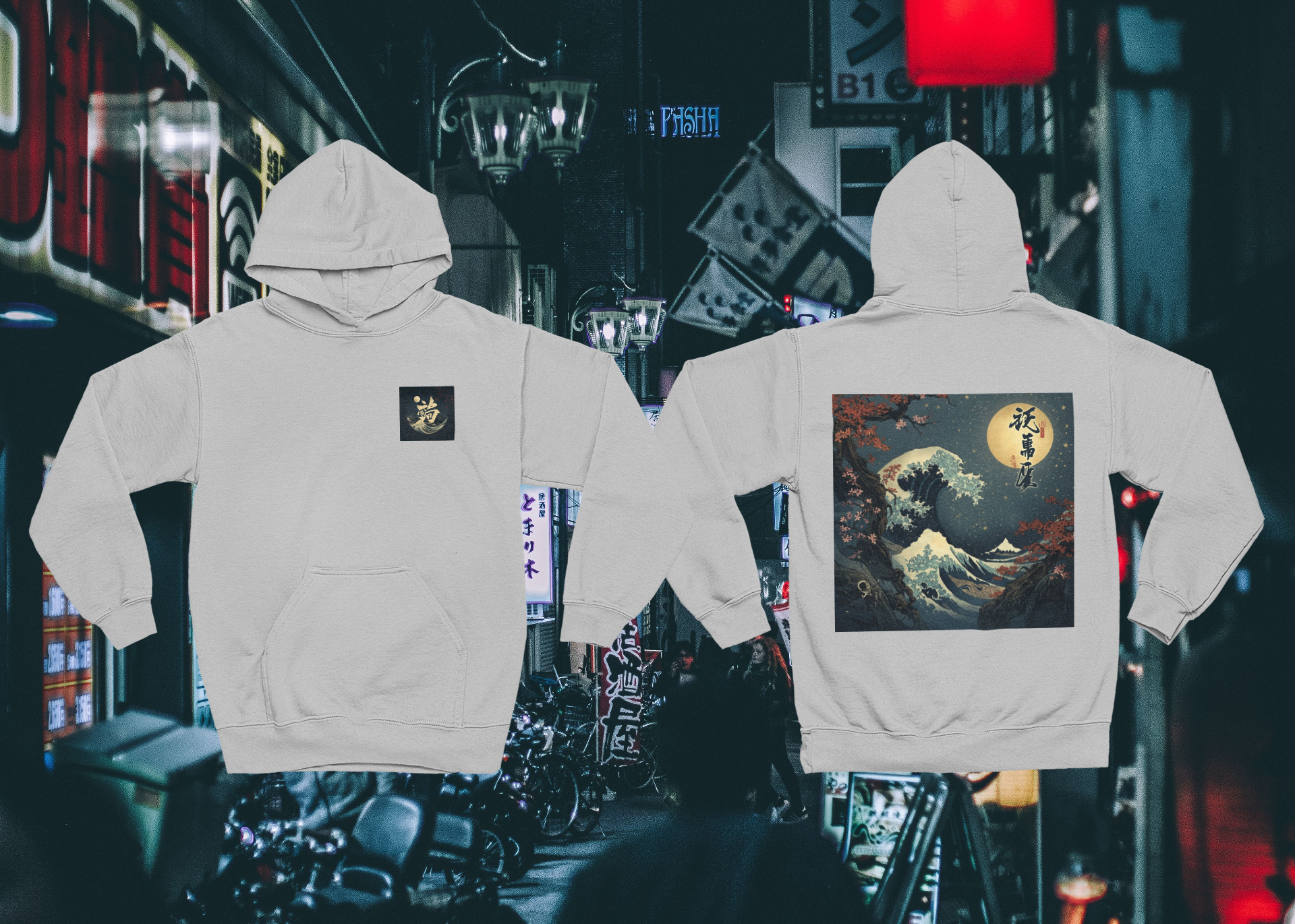 Hoodie gris - Vague & Automne